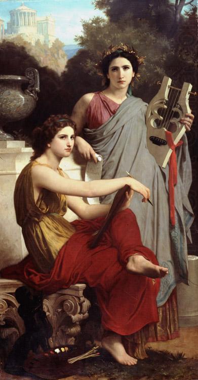 Adolphe William Bouguereau Lart et la litterature Art and Literature (mk26) china oil painting image